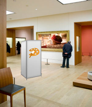 Im Museum mobile Werbeflchen einsetzen