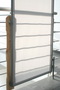 Balkonbefestigung Paravent mit Holzbrett u. 2x Wand-Clip