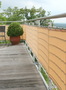 Balkonverkleidung 90 x 500 cm uni sisal - Sichtschutz Dachterrasse 