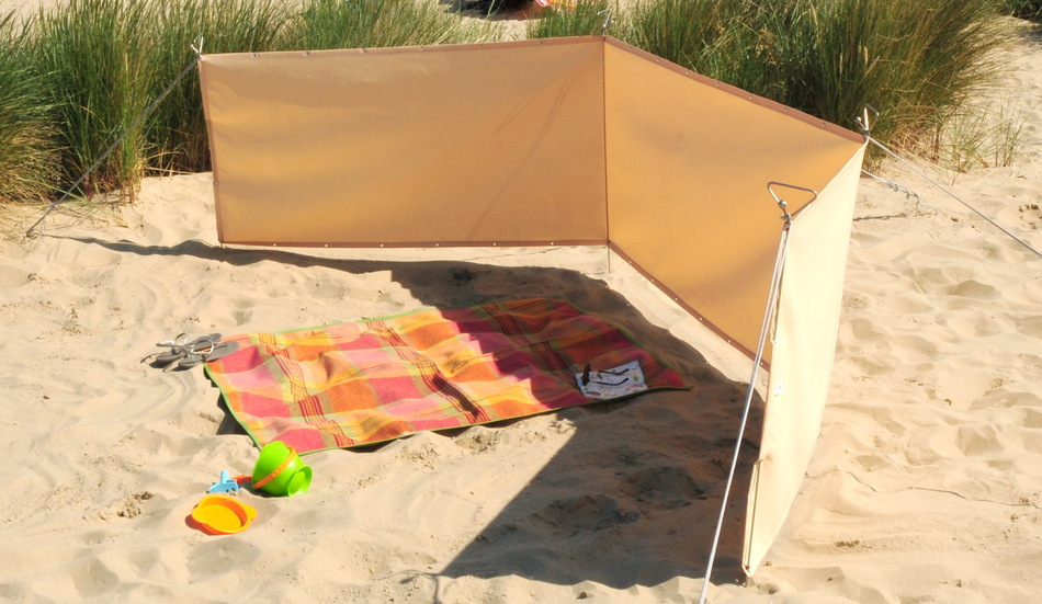 Strand Windschutz für Schwimmbad & Picknick - Running Fence Wind & Sight  Protection - Premium Sichts